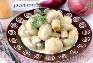 Шампиньоны в медово-горчичном маринаде