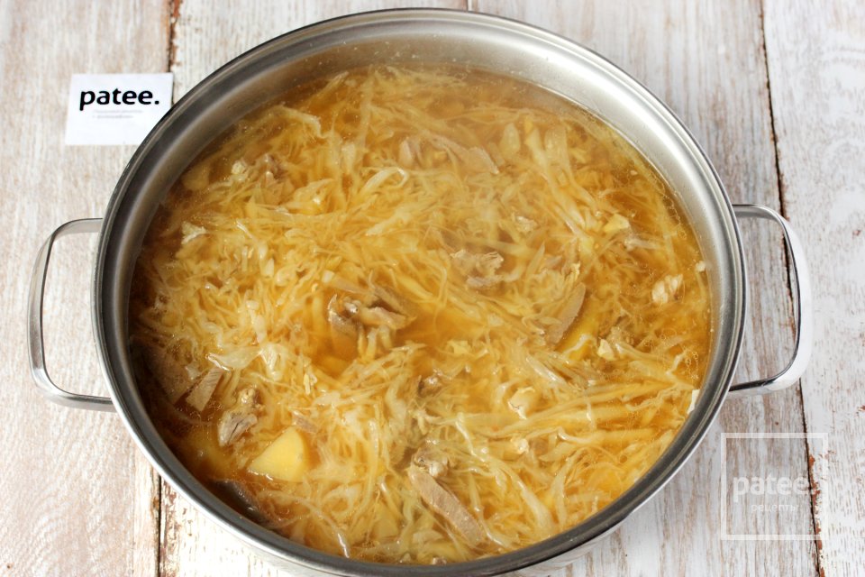 Борщ со свиным языком - Шаг 19