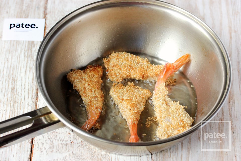 Креветки Баттерфляй в кунжуте - Шаг 12