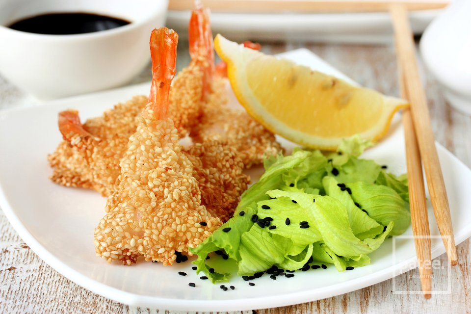 Креветки Баттерфляй в кунжуте - Шаг 14