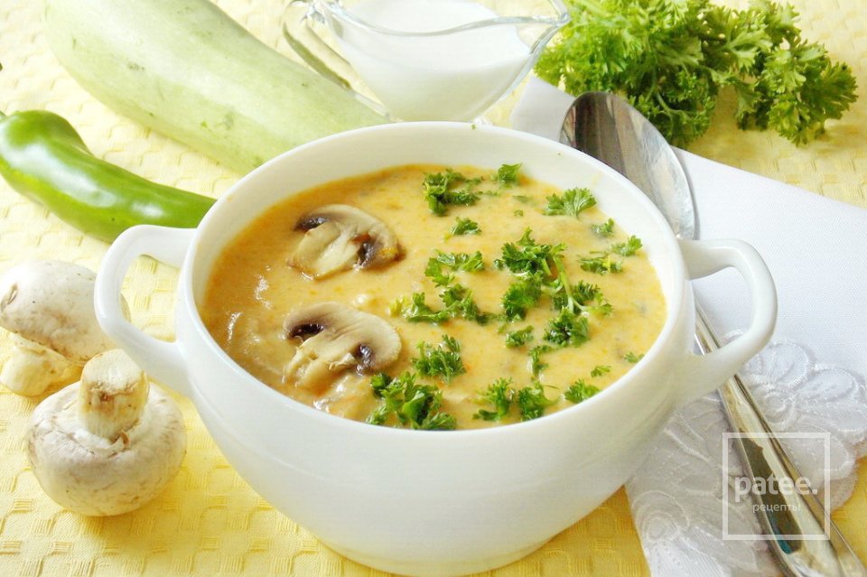 Суп  с курицей, сливками и грибами - Шаг 17