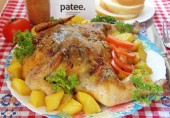 Курица, фаршированная грибами и сыром
