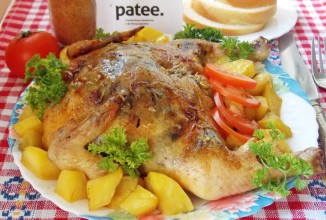 Курица, фаршированная грибами и сыром