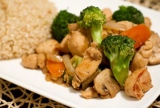 Мандариновая курица с овощами