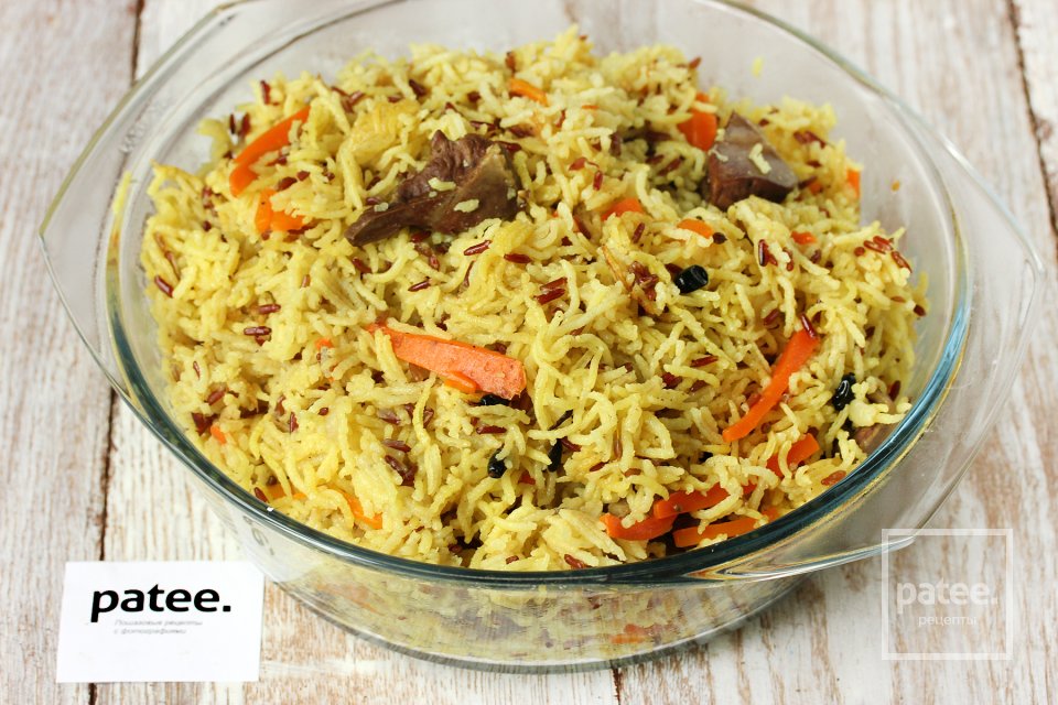 Плов с сердцем в мультиварке - Шаг 17