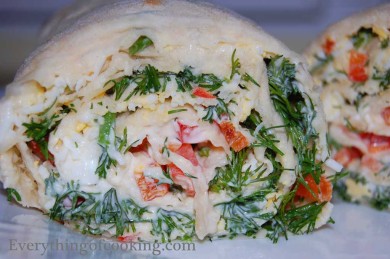 Рецепт Лаваш с сыром и яйцами