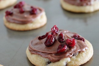 Клюквенное печенье с глазурью