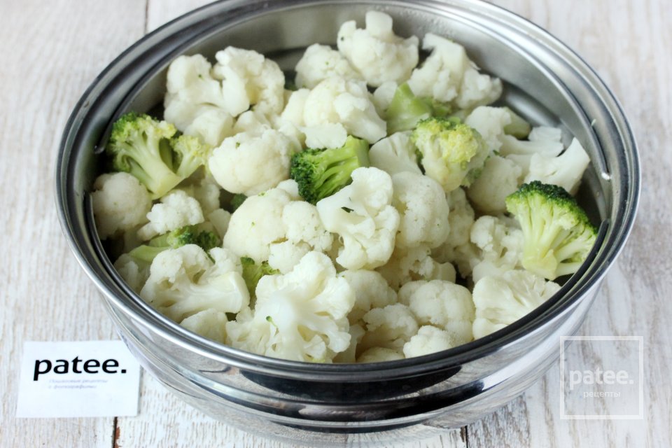 Запеканка из цветной капусты и брокколи - Шаг 3