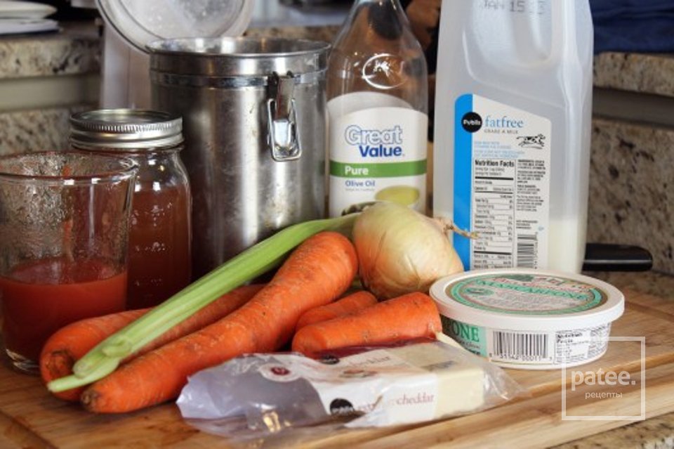 Морковный суп с острым чеддером - Шаг 1
