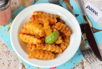 Картофельные ломтики с горчицей и паприкой