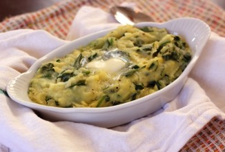 Картофельное пюре со шпинатом