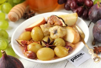 Фрукты, запечённые с мёдом и анисом