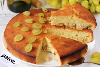 Винный пирог с виноградом