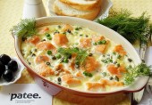 Запеканка из форели с картофелем