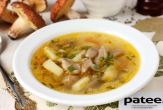 Грибной суп с маслятами