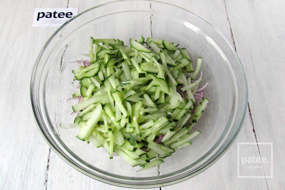 Салат с мясом и краснокочанной капустой - Шаг 9