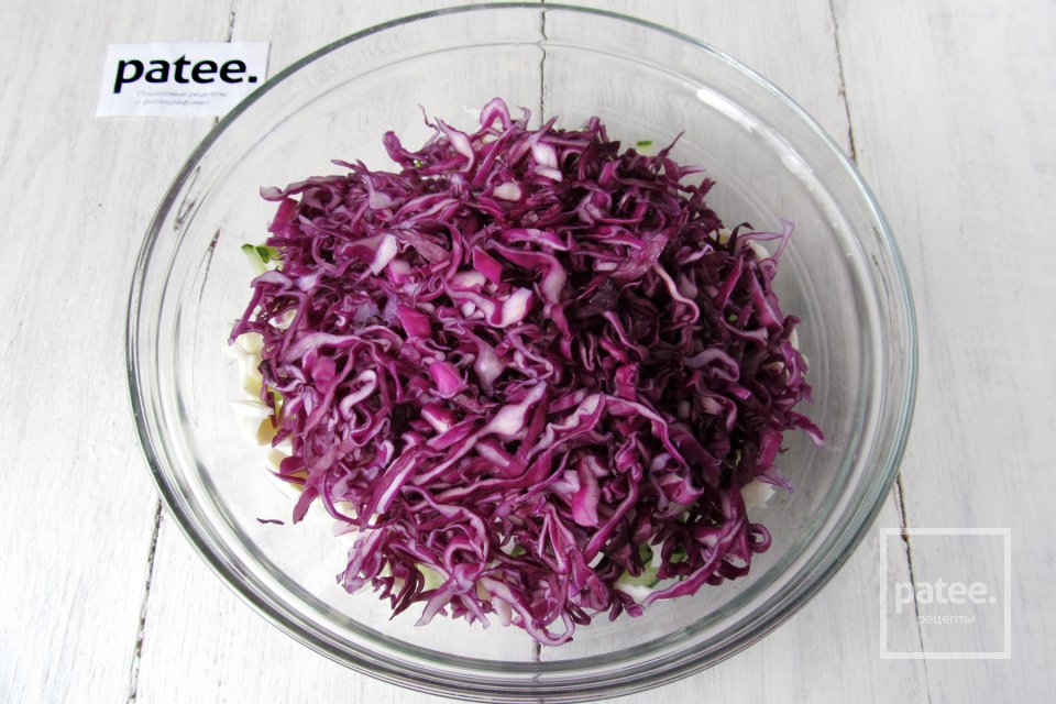 Салат с мясом и краснокочанной капустой - Шаг 11