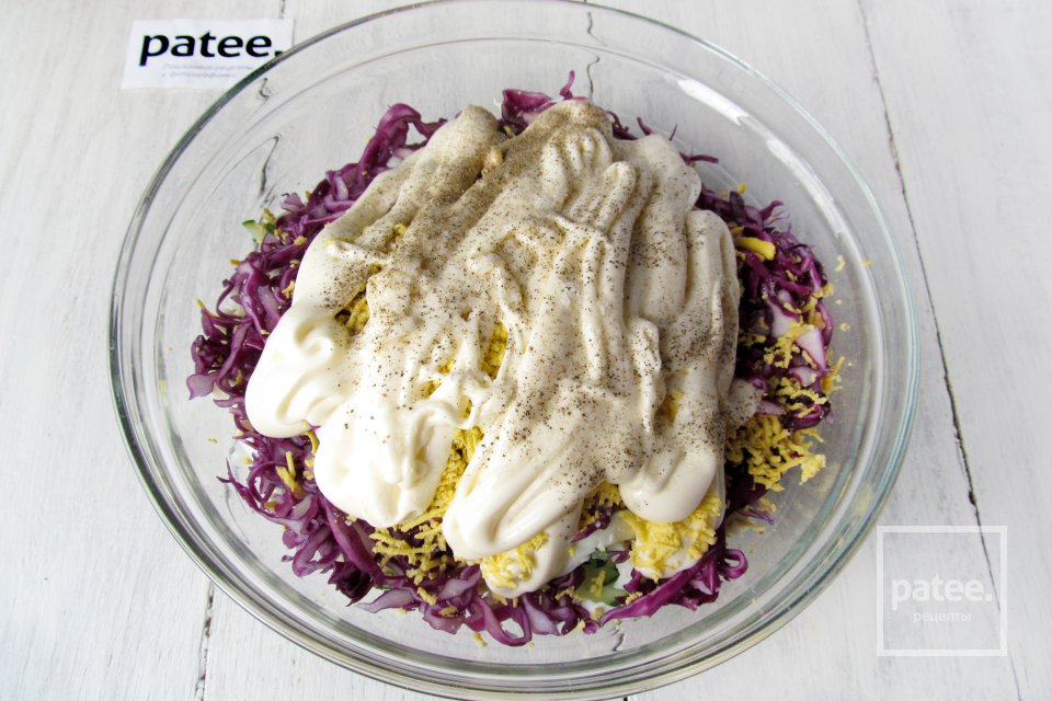 Салат с мясом и краснокочанной капустой - Шаг 13