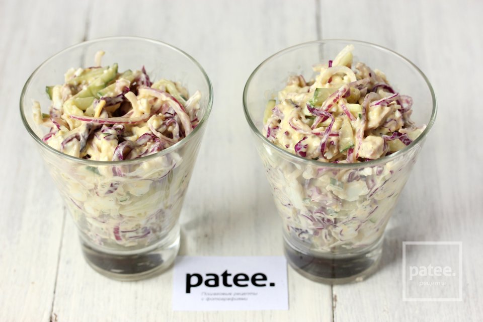 Салат с мясом и краснокочанной капустой - Шаг 15