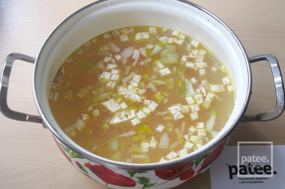 Суп из индейки с кукурузными шариками - Шаг 9