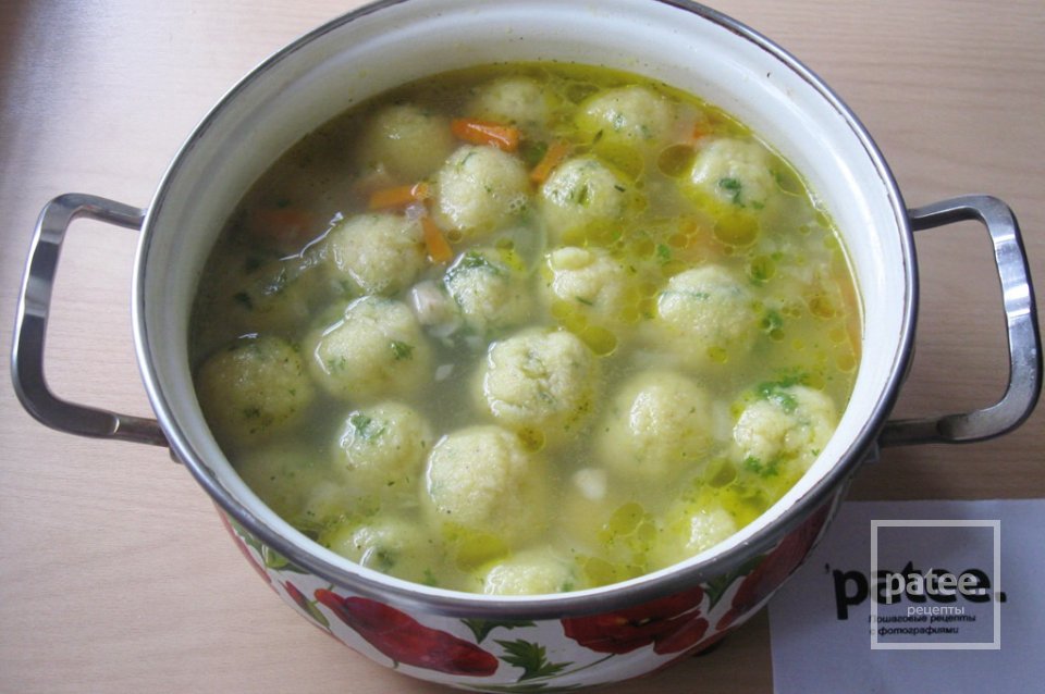 Суп из индейки с кукурузными шариками - Шаг 18