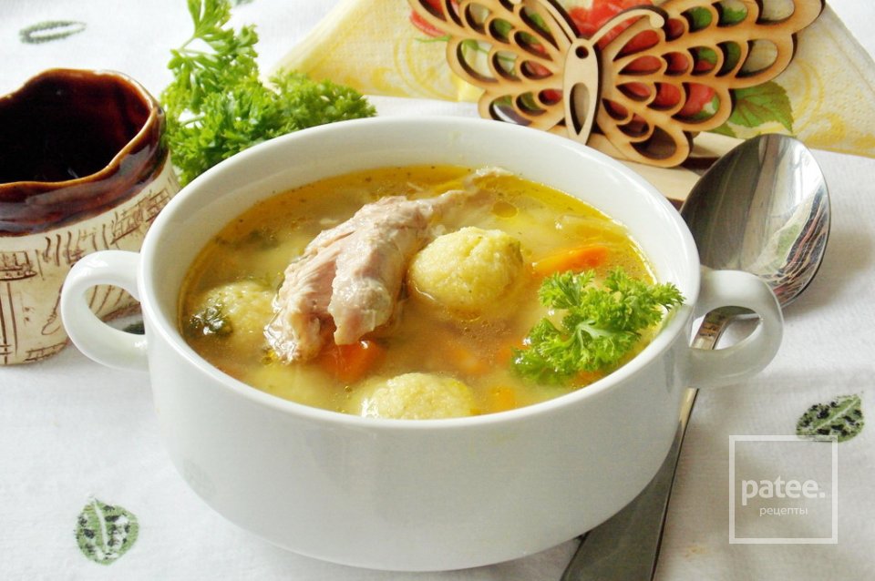 Суп из индейки с кукурузными шариками - Шаг 21