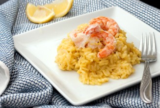 Креветки с ризотто
