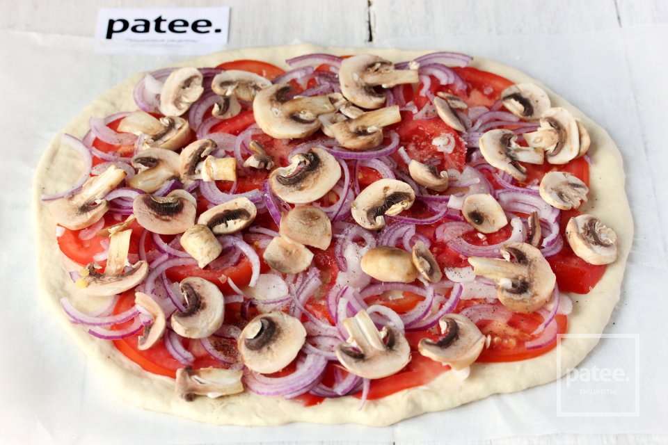 Пицца с анчоусами, маслинами и оливками - Шаг 12