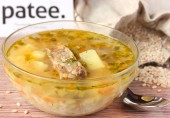 Рассольник со свиными рёбрами и перловой крупой