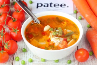 Овощной суп с яйцом