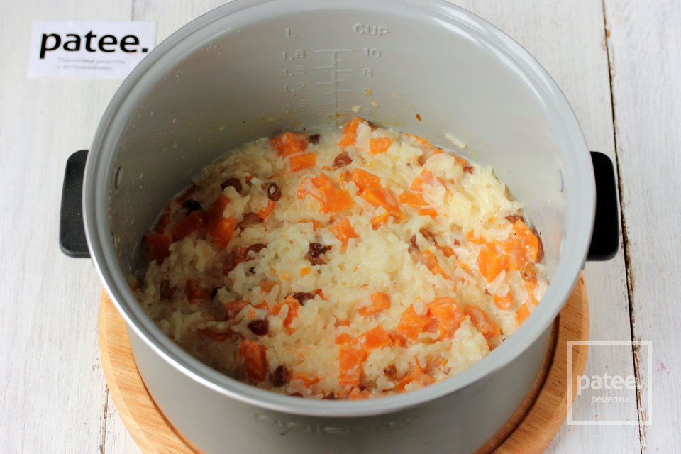 Тыквенная каша с рисом в мультиварке - Шаг 9