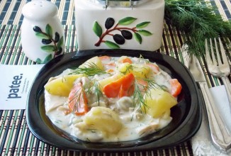 Бланкет из курицы с картофелем и грибами