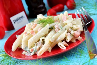 Паста с сёмгой в сливочном соусе
