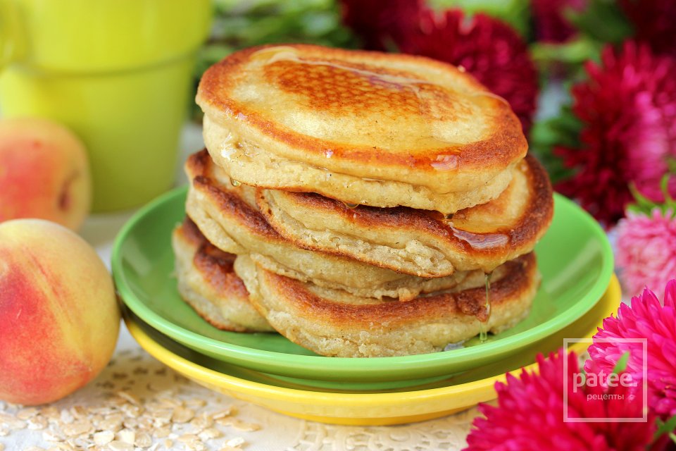 Овсяные оладьи с персиками - Шаг 13