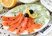 Сёмга солёная с лимонной цедрой и укропом