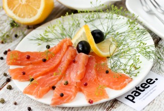 Сёмга солёная с лимонной цедрой и укропом