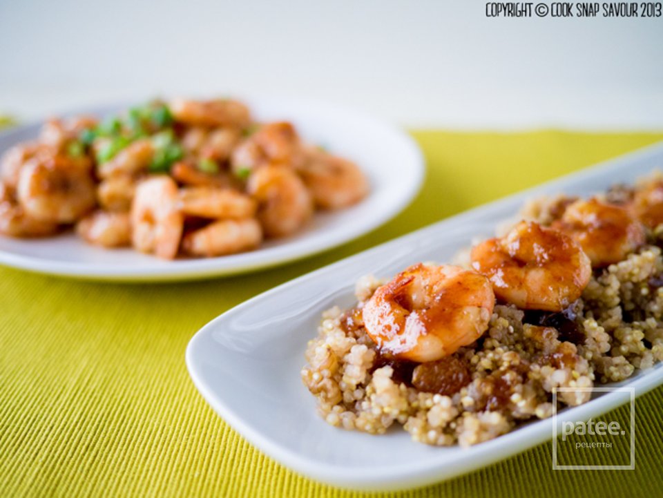 Креветки в пряном соусе с киноа - Шаг 6