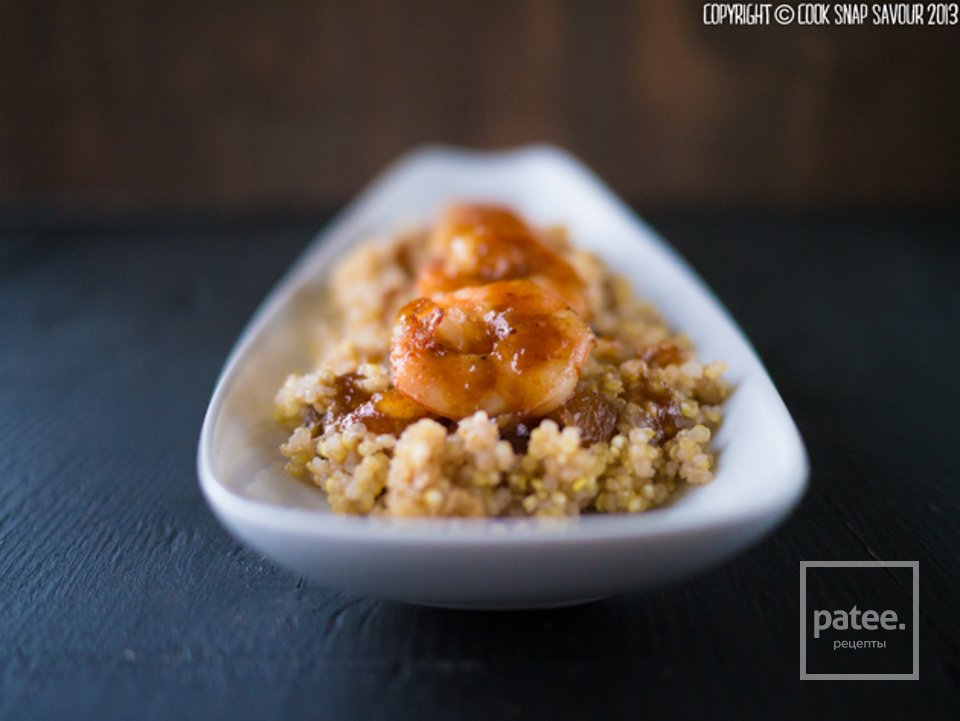 Креветки в пряном соусе с киноа - Шаг 10