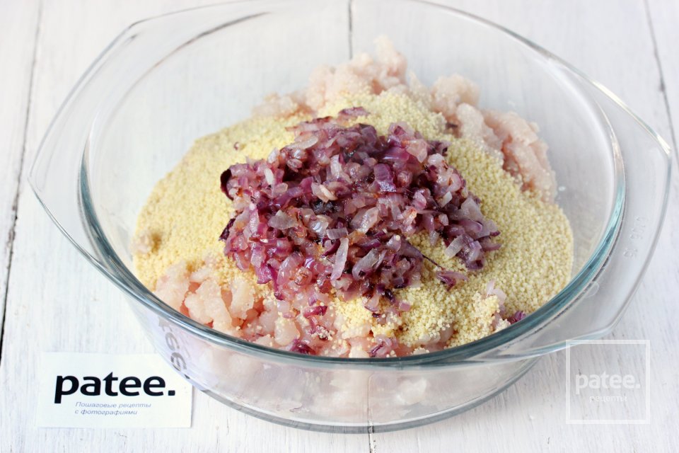 Запечённый перец, фаршированный курицей и кускусом - Шаг 5