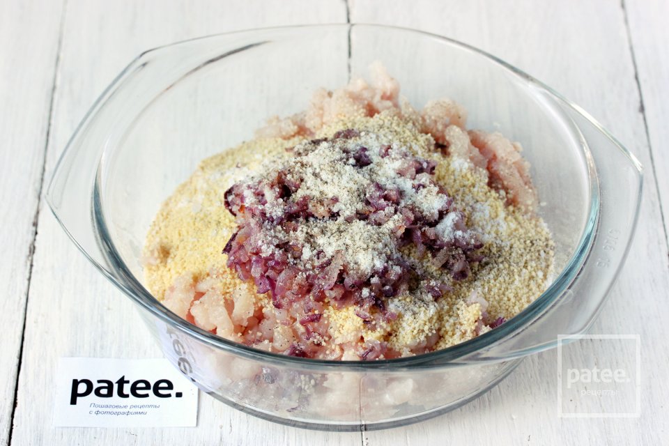 Запечённый перец, фаршированный курицей и кускусом - Шаг 6