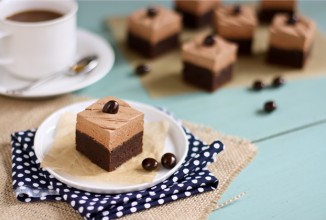 Брауни с кремом мокка