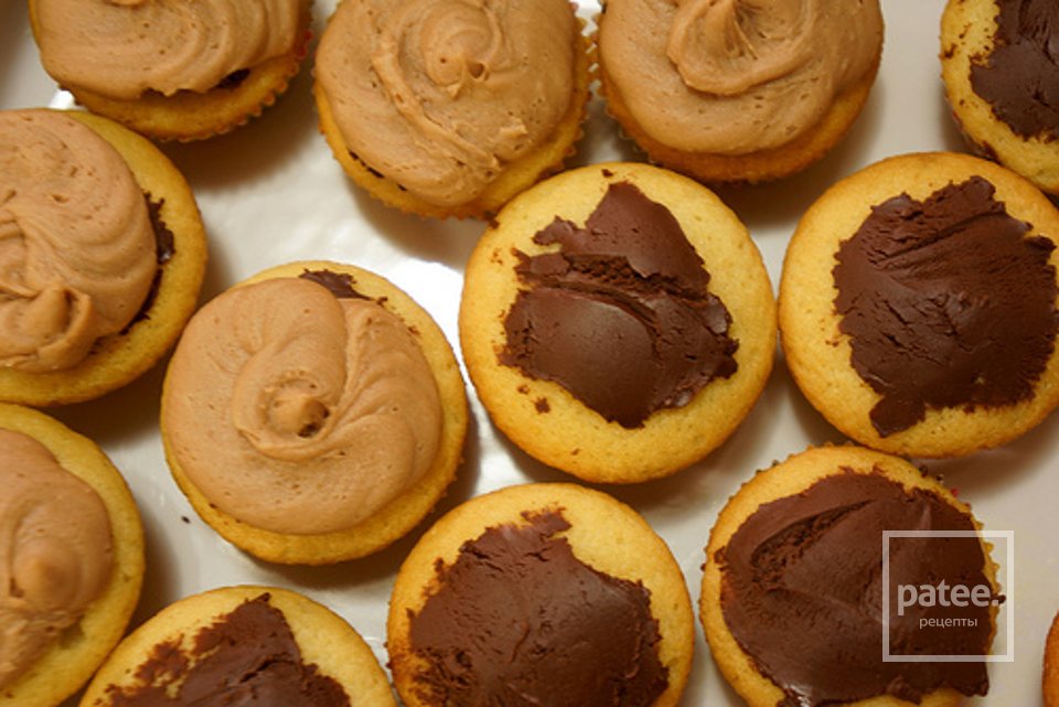 Банановые кексы с ганашем и кремом - Шаг 15