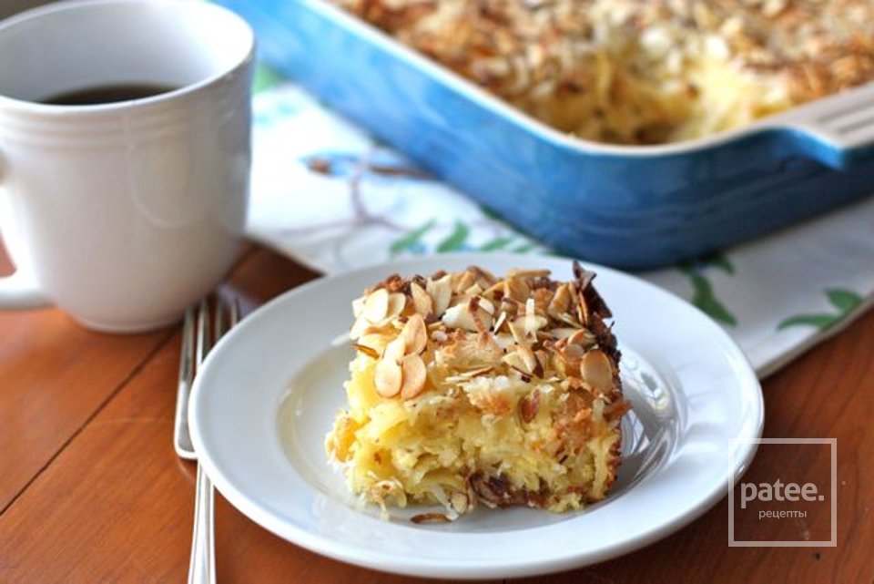 Кокосово-миндальный кугель - Шаг 9