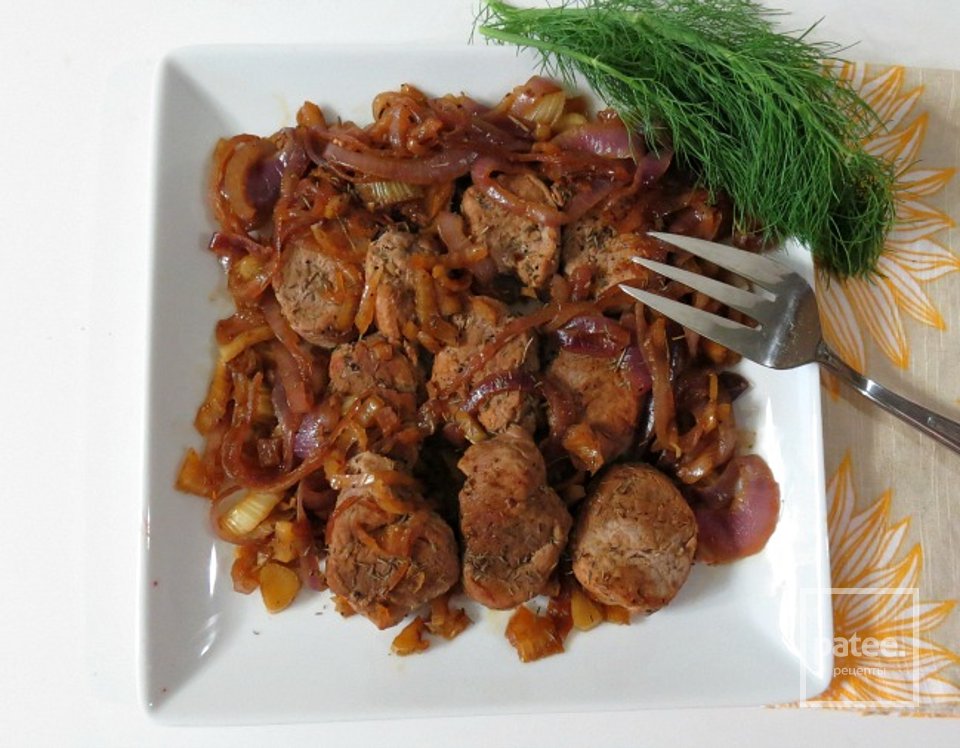 Свиная вырезка с луком и фенхелем - Шаг 7