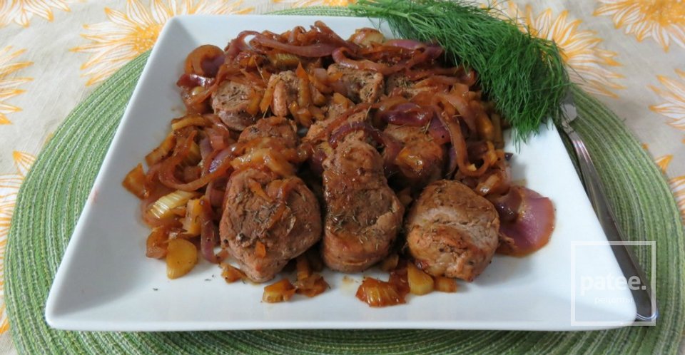 Свиная вырезка с луком и фенхелем - Шаг 10