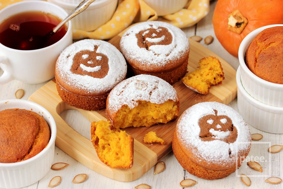 Тыквенно-кукурузные кексы на Хэллоуин - Шаг 13