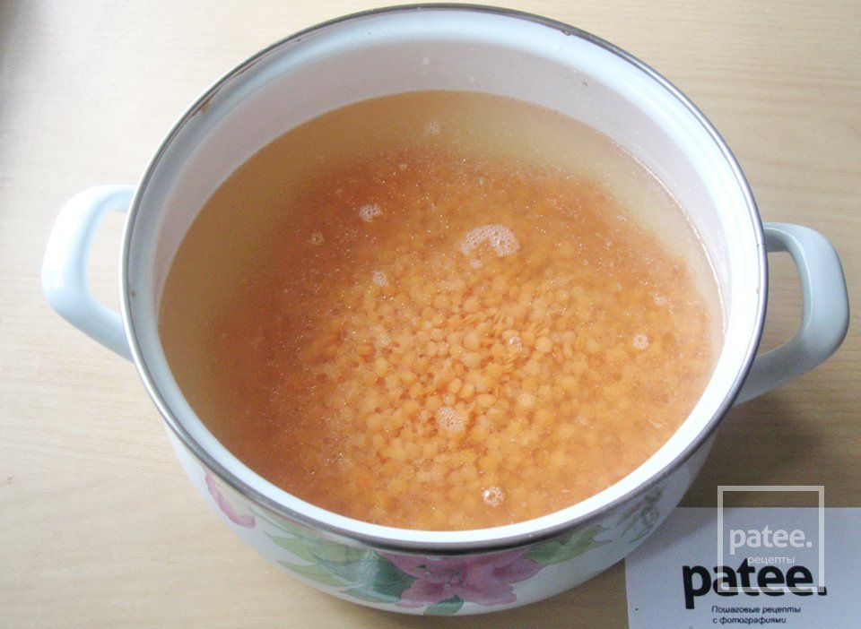 Суп с красной чечевицей и мясным фаршем - Шаг 8