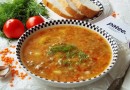 Суп с красной чечевицей и мясным фаршем