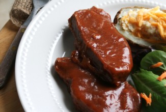 Свиные отбивные в абрикосовом соусе