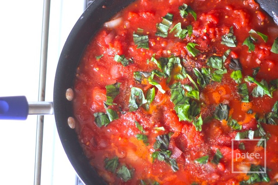 Паста в томатно-базиликовом соусе - Шаг 8